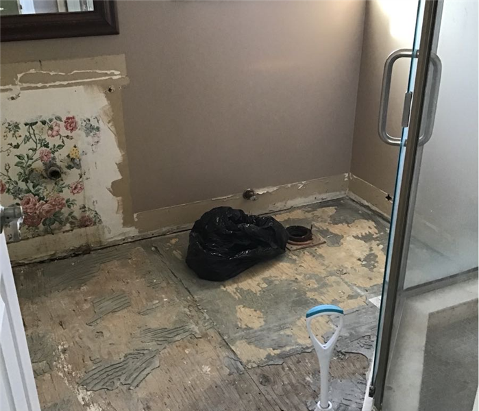 Bathroom Tile Removed